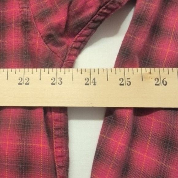 VTG Patagonia men's red/black check shirt LG button up LS Organic Cotton pocket - Picture 14 of 14